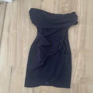 Hello Molly navy blue off the shoulder dress medium